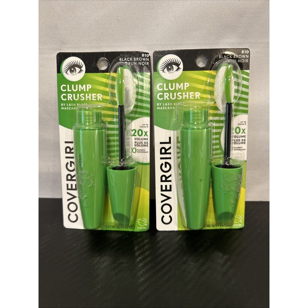 Covergirl Clump Crusher by Lashblast Mascara 13.1ml New 2PK- 810 Black Brown